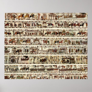 Poster BAYEUX TAPESTRY 1066 Bataille d'Hastings