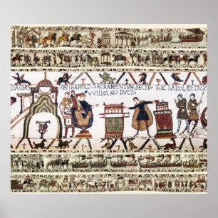Poster BAYEUX TAPESTRY Harold a prêté serment sur les rel