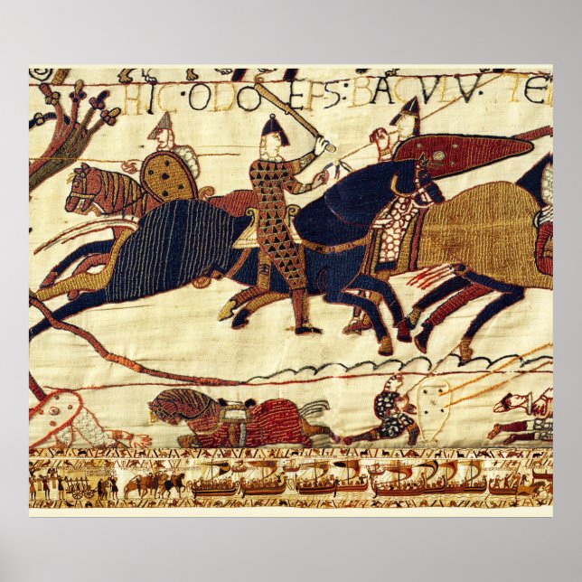 POSTER BAYEUX TAPESTRY, ODO DANS LA BATAILLE DES HASTINGS (Devant)