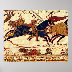 POSTER BAYEUX TAPESTRY, ODO DANS LA BATAILLE DES HASTINGS