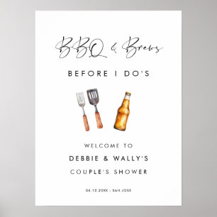 Poster BBQ et brasse avant de faire la douche de couple