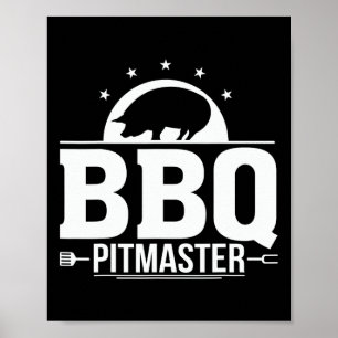 Poster Bbq Pitmaster Grill Master Tee Pour Les Amateurs D