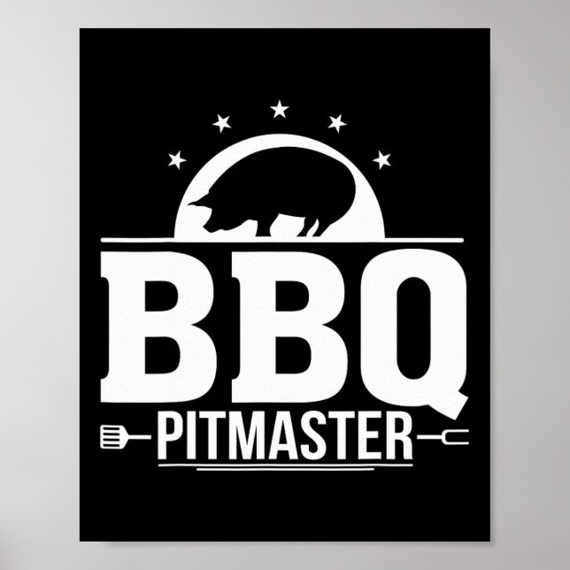 Poster Bbq Pitmaster Grill Master Tee Pour Les Amateurs D (Devant)