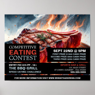 Poster BBQ Steak - Concours Concours Concours Concurrenti