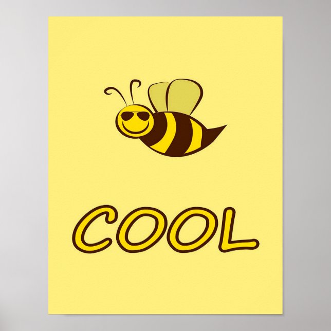 Poster Be Cool, Bee Gifts ,I Love Bee, Beekeeping Gift (Devant)