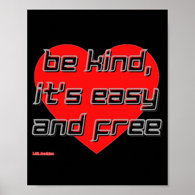 Poster "BE KIND,.." (Vorne)