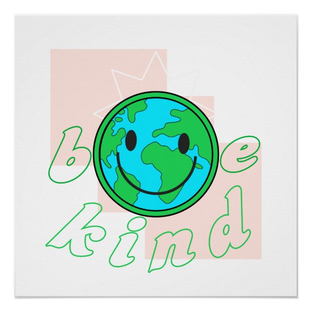 Poster Be kind ecological environment (Devant)