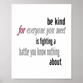 Poster Be Kind (taille d'image standard)
