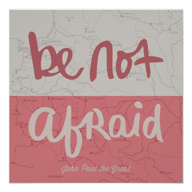 Poster Be not afraid (Devant)