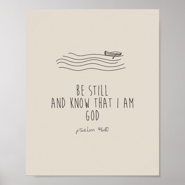 Poster Be still and know that I am God  (Devant)