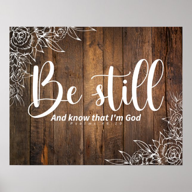 Poster Be Still and Know That I’m God (Devant)