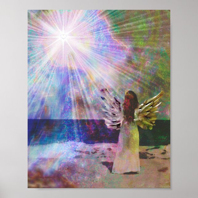 Poster Beach Angel of Light Wall Art Print (Devant)