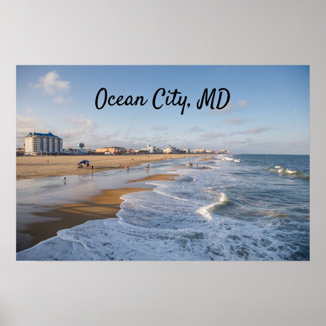 Poster Beach at Ocean City (Devant)