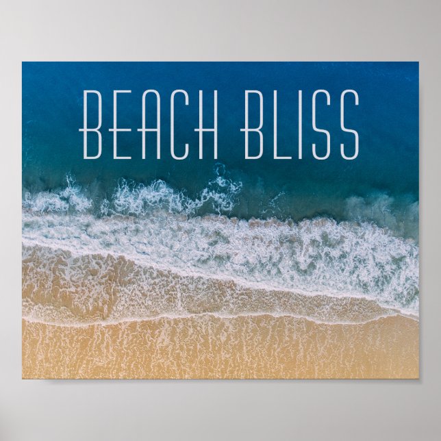 Poster Beach Bliss Palm Coast Tropical Dream Texte person (Devant)