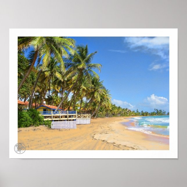 Poster Beach Bohio Palmas Del Mar Porto Rico Imprimer/ (Devant)