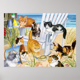 Poster Beach Bum Kittens