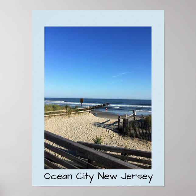 Poster Beach Ocean City New Jersey (Devant)