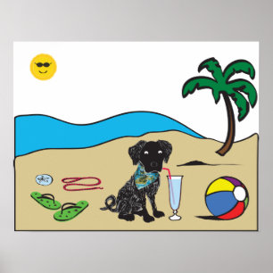 Poster Beach Pup
