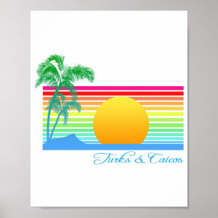 Poster Beach Sunset Turks Caicos