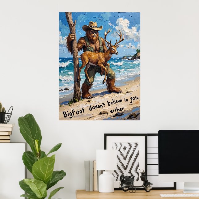 Poster Beachcomber Bigfoot : Une découverte inattendue (Bureau à domicile)