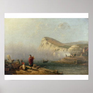 Poster Beachy Head, 1850 (huile sur toile)