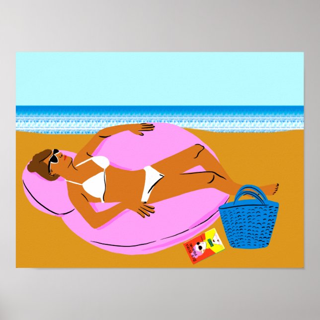 Poster Beachy Keen - rose (Devant)