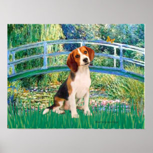 Poster Beagle1 - Pont de l'étang de nénuphars