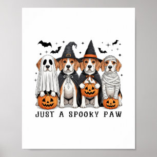 Poster Beagle Fantôme Chien Mignon Halloween Thanksgiving
