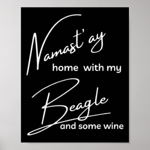 Poster Beagle - Funny Nama'stay Pour Les Amateurs De Yoga