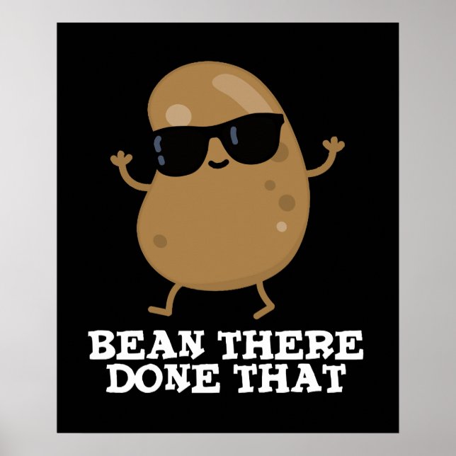 Poster Bean Là Fait Ce Drôle Bean Pun Dark BG (Devant)