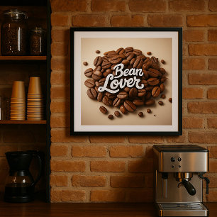 Poster Bean Lover Fèves de café esthétique