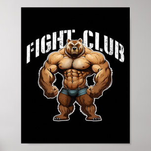 Poster Bear Beast Muscles Boxing entraînement Gym Mixed m