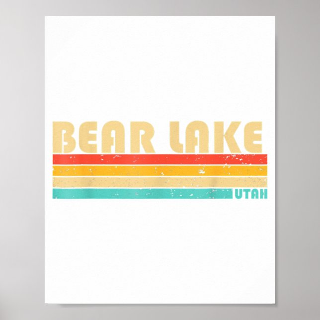 Poster BEAR LAKE UTAH Fun Fishing Camping été (Devant)