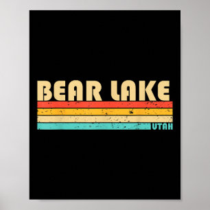 Poster Bear Lake Utah Funny Pêche Camping été