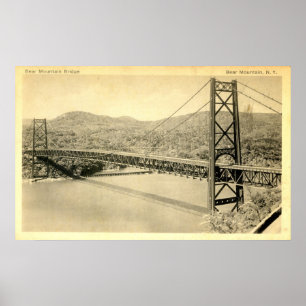 Poster Bear Mountain Bridge, Hudson River NY, Vintage
