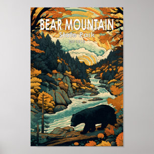 Poster Bear Mountain State Park New York Travel Vintage
