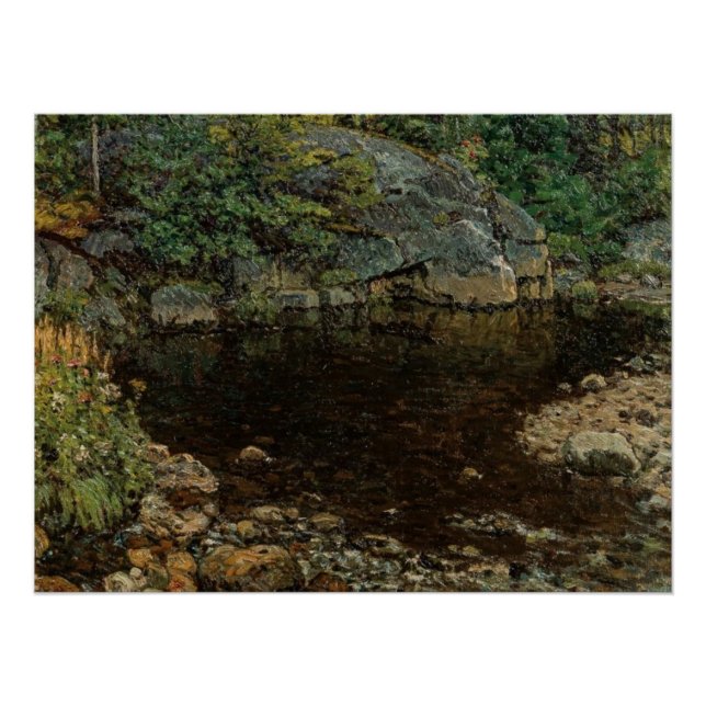 Poster Bear River Trout Pond, Newry Maine : Eau Tranquill (Devant)