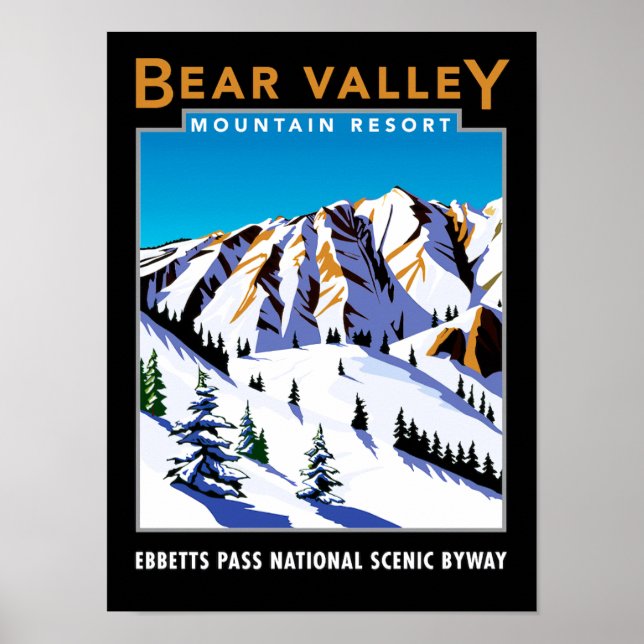 Poster Bear Valley Resort (Devant)