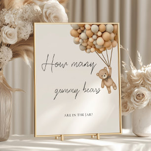 Poster Bearly Wait Devinez combien d'ours de gomme Signer