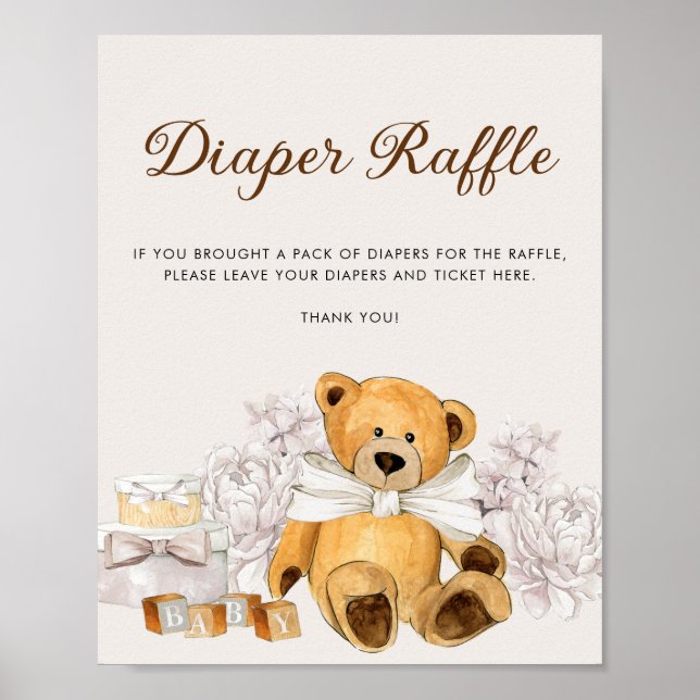 Poster Bearly Wait Genre Neutre Ourson Déchet Signe Raffi (Devant)