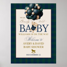 Bearly Wait Preppy Teddy Balloon Baby Shower