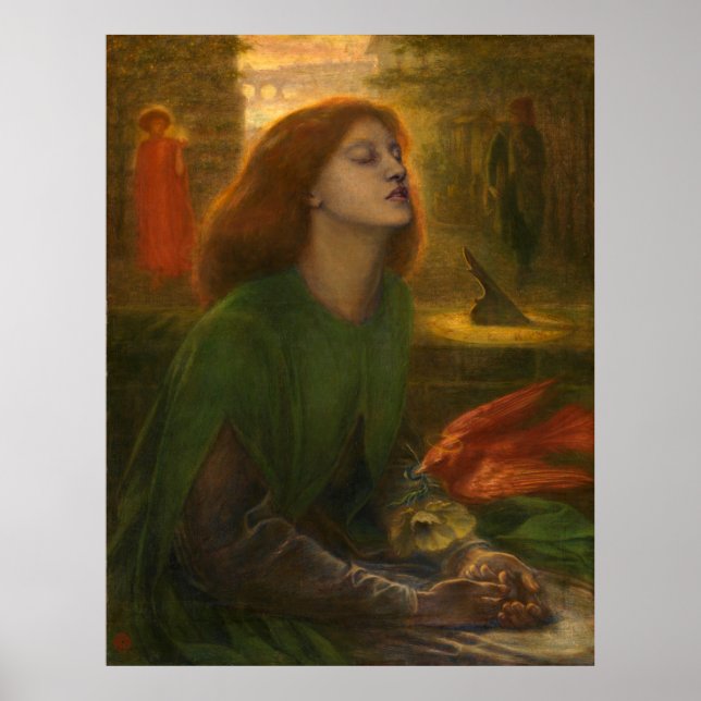 Poster Beata Beatrix - Dante Gabriel Rossetti (Devant)