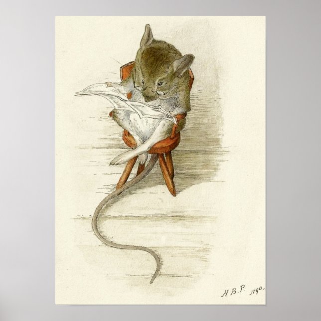 Poster Beatrix Potter Mouse Lecture Journal (Devant)