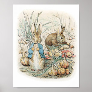 Poster Beatrix Potter Peter Rabbit et Benjamin Bunny
