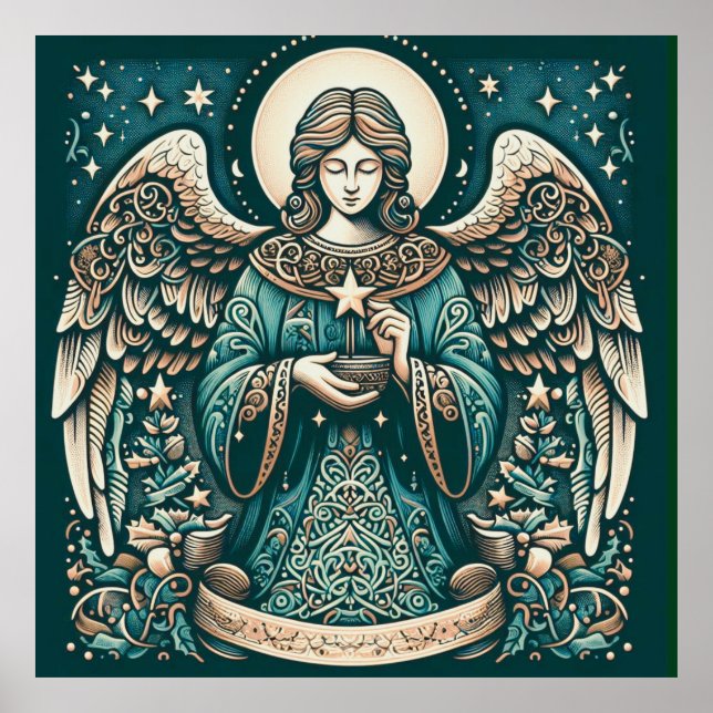 Poster Beau Ange Sous les étoiles (Devant)