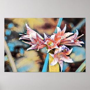Poster Beau art Abstrait rose printanier