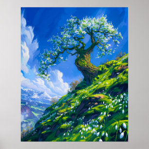 Poster Beau Bonsai Tree sur Spring Hill