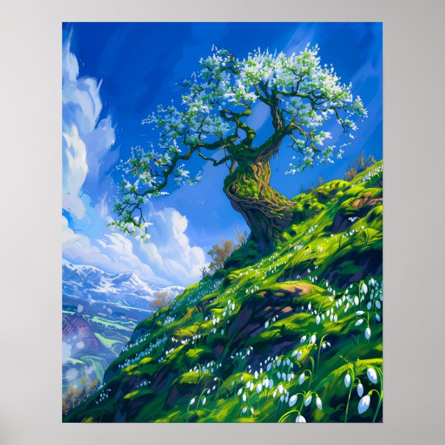 Poster Beau Bonsai Tree sur Spring Hill (Devant)