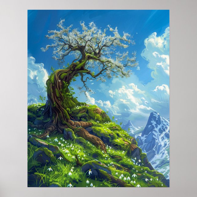 Poster Beau Bonsai Tree sur Spring Hill (Devant)
