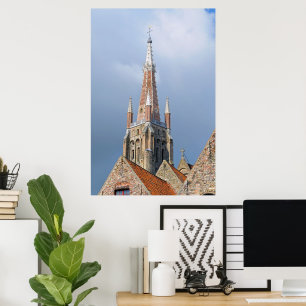 Poster Beau Bruges, voyage en Belgique